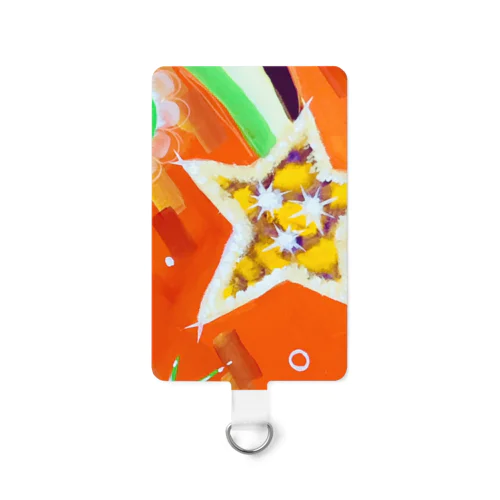 流れ星　(オレンジ) Smartphone Strap