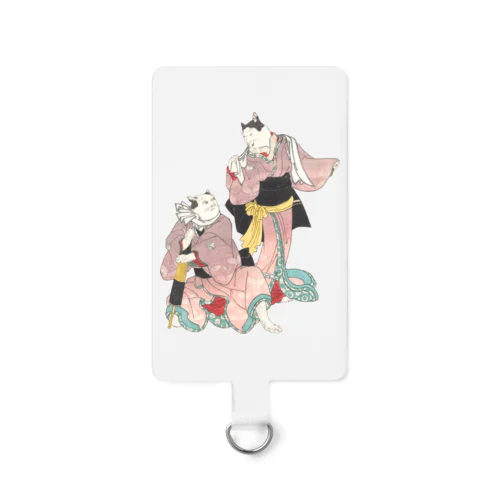 流行猫の戯　道行猫柳婬月影 / Popular cat play Michiyuki Neko Yanagi Tsukikage Smartphone Strap