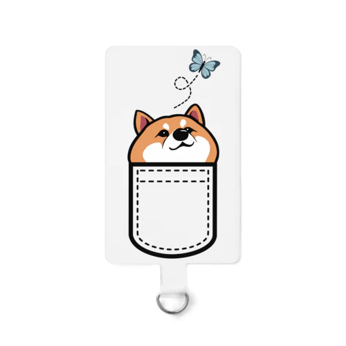 ぴったりだけど限界かもしば犬さん Smartphone Strap