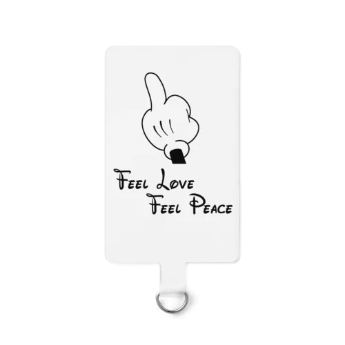 Feel Love Feel Peace グラフィック Smartphone Strap