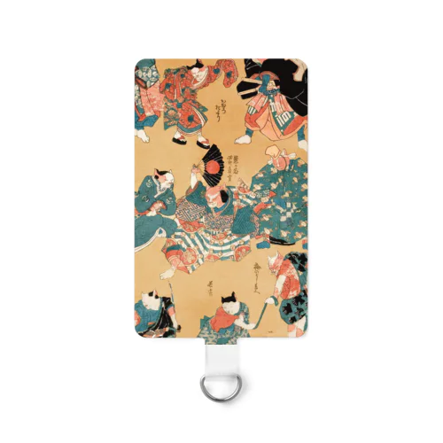 流行猫の狂言つくし / Popular cat Kyogen Tsukushi Smartphone Strap