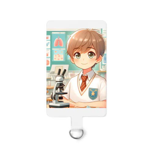 男の子　中学1年生　科学部 Smartphone Strap