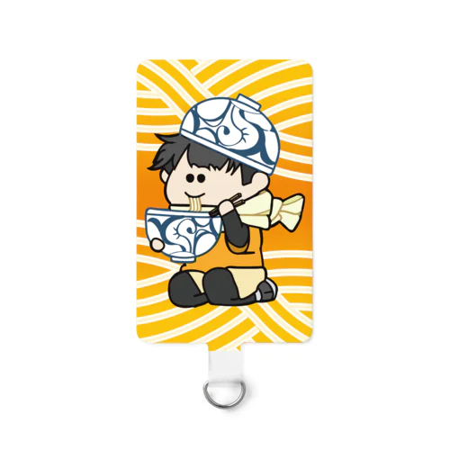 ヤグタウンくんうどん啜りストラップ Smartphone Strap