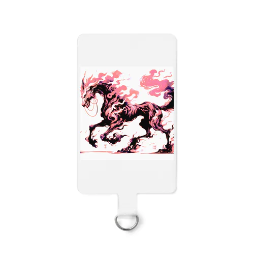 炎を纏うshadow horse No3 Smartphone Strap