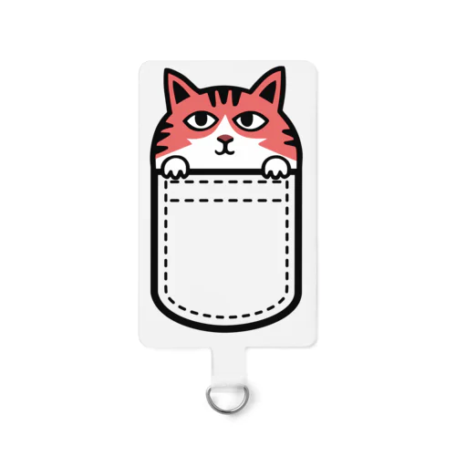 猫のぴったりだけど限界かも Smartphone Strap