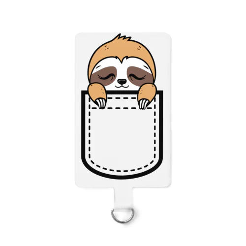 ナマケモノのぴったりだけど限界かも Smartphone Strap