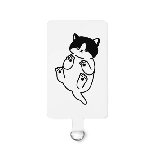 虚無猫ひとりでころりん（線画） Smartphone Strap
