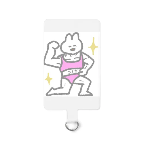 筋肉ムキムキうさぎさん Smartphone Strap