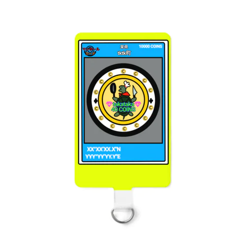 丸いものカード風ストラップ Smartphone Strap