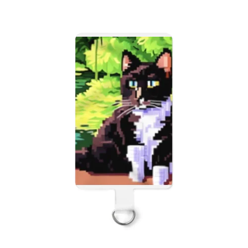 Fresh greenery and cat！ Smartphone Strap