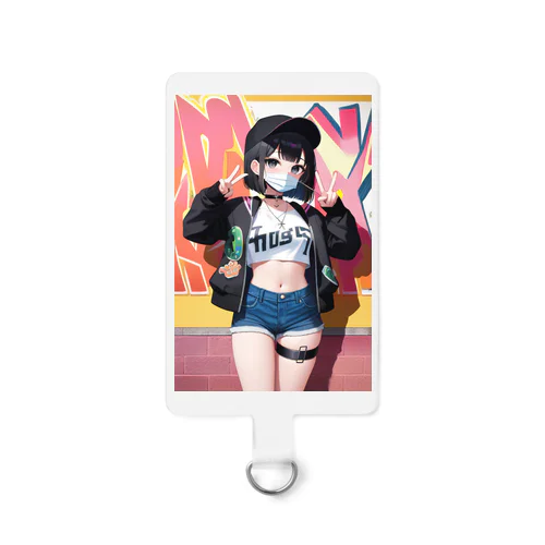 黒髪ショート女子　by--yun-- Smartphone Strap