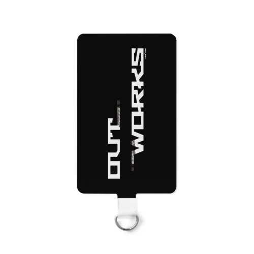 OUT WORKS original logo(black)2 Smartphone Strap