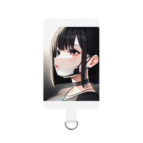 黒髪ショート女子　by--yun-- Smartphone Strap