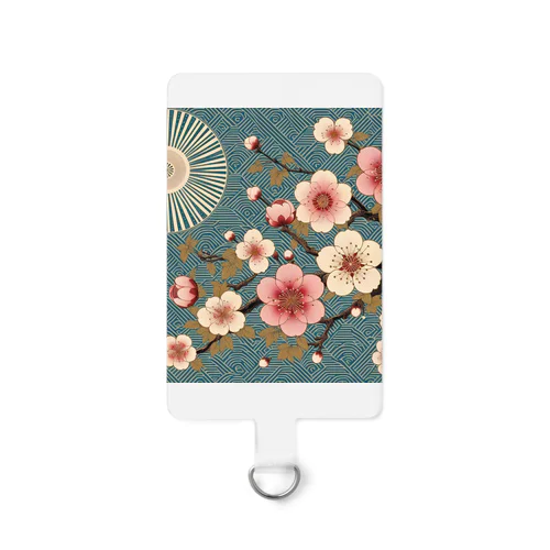 和風柄　桜柄 Smartphone Strap