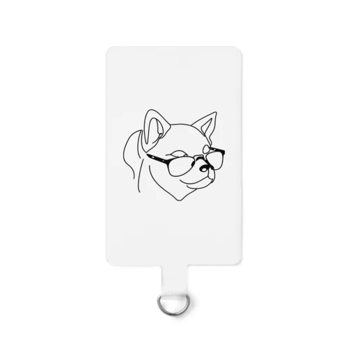 dog with sunglass③ Smartphone Strap