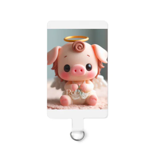 Cute Pig Angel "PoPo"   SN001 Smartphone Strap
