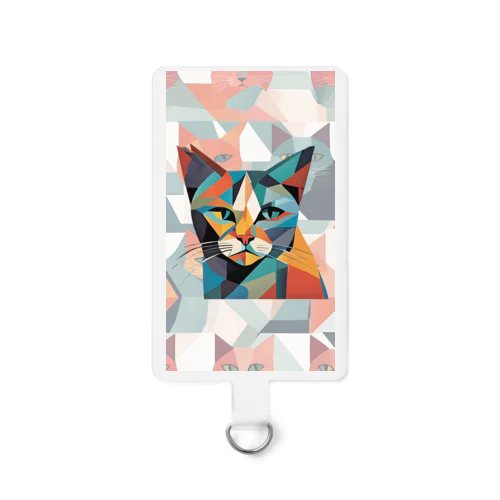 幾何学な猫 Smartphone Strap