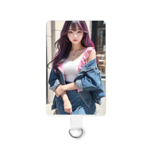 AI beautiful model street corner snap Smartphone Strap