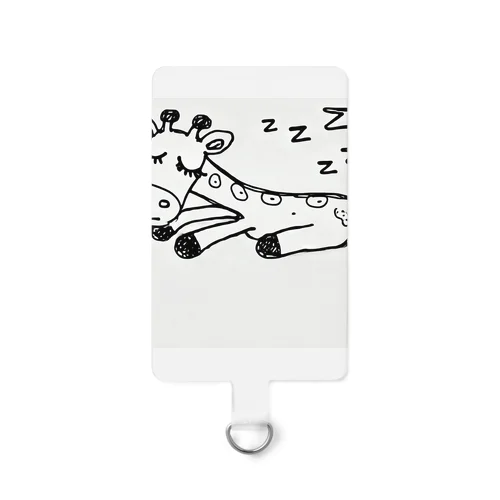 いびきをかいてぐっすり眠るキリンの姿 Smartphone Strap