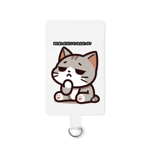 困り顔猫 Smartphone Strap