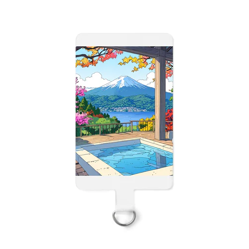 温泉と富士山 Smartphone Strap