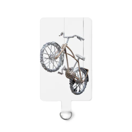 AIワイヤーアート(吊られた自転車) スマホストラップ