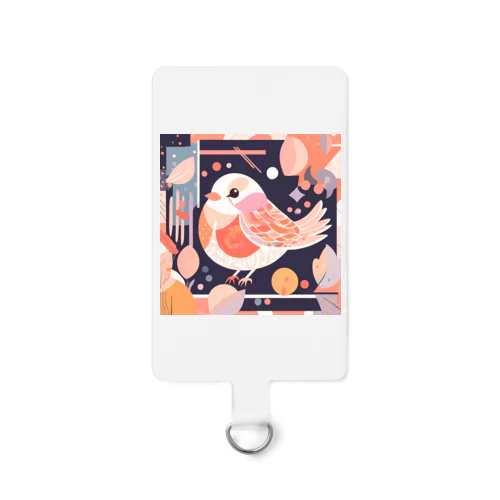 アート風の鳥 Smartphone Strap