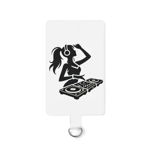 ハッピーガール DJ シルエットver. Smartphone Strap