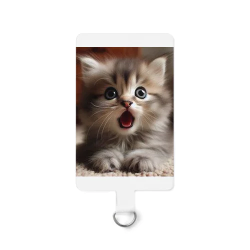 ビックリした子猫 Smartphone Strap