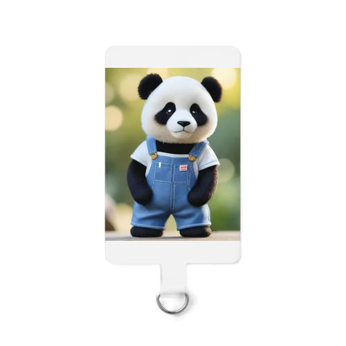 オーバオールを着るパンダ🐼 Smartphone Strap