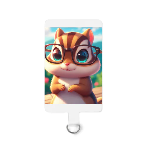 メガネしまりす Smartphone Strap
