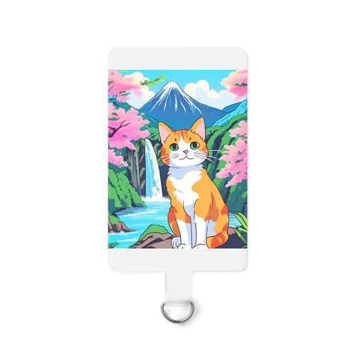 日本を旅する猫 Smartphone Strap