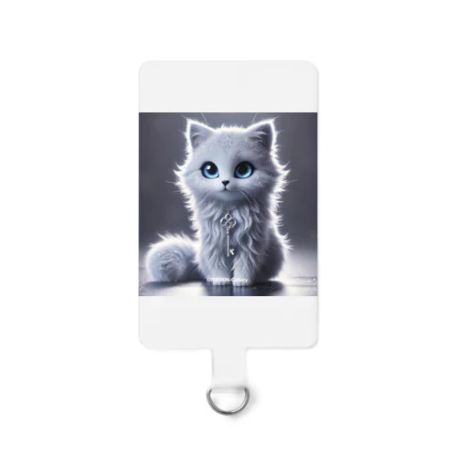 🗝️🛡️秘密の守護者銀ねこ🐱のシルヴァ  Smartphone Strap