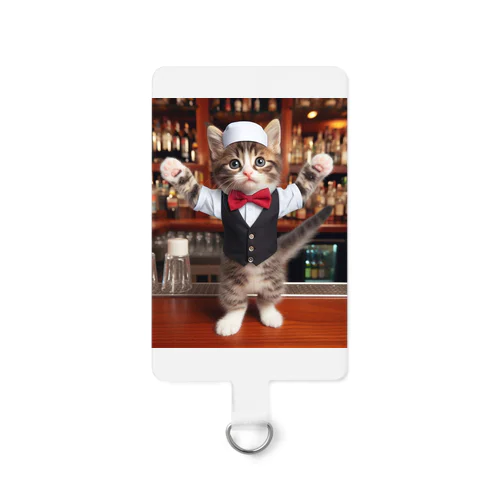 可愛い猫ちゃんバーテンダー Smartphone Strap