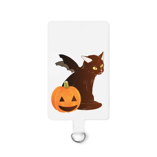ハロウィン　黒猫 Smartphone Strap