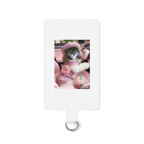 黒ポメランちゃんドライブ Smartphone Strap