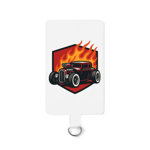 Modern Hot Rod Emblem Smartphone Strap