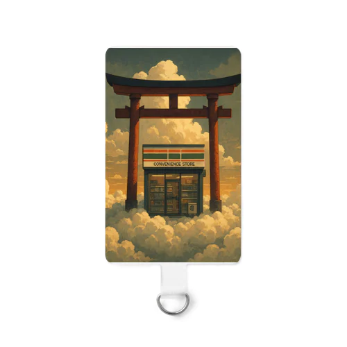 空に浮かぶ鳥居の中にあるコンビニ Smartphone Strap