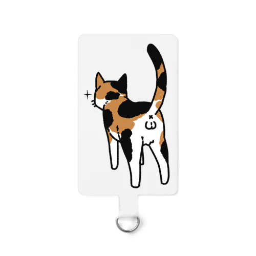 ねこけつω（三毛猫） Smartphone Strap