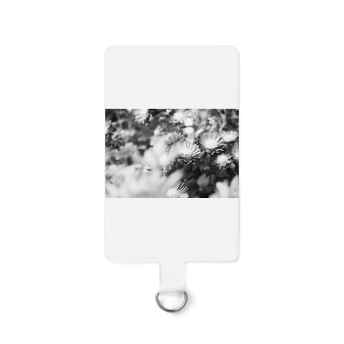 モノクロフラワー（キク） Smartphone Strap