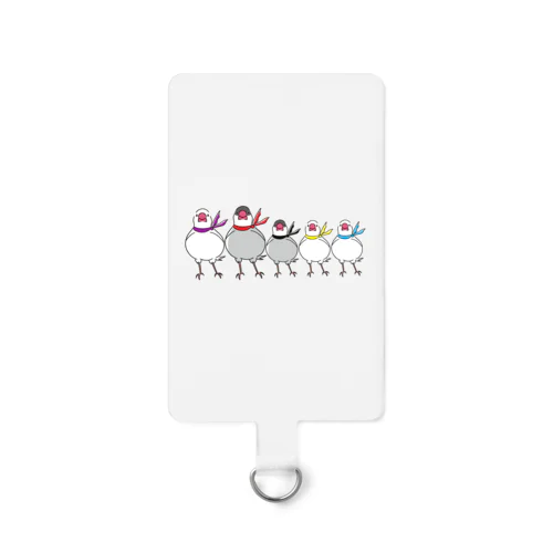 文鳥ファイブ全員集合！ Smartphone Strap