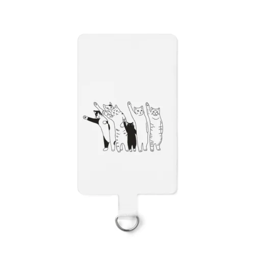 ヘイ！ タクシー！一台に乗るつもりの猫達 Smartphone Strap
