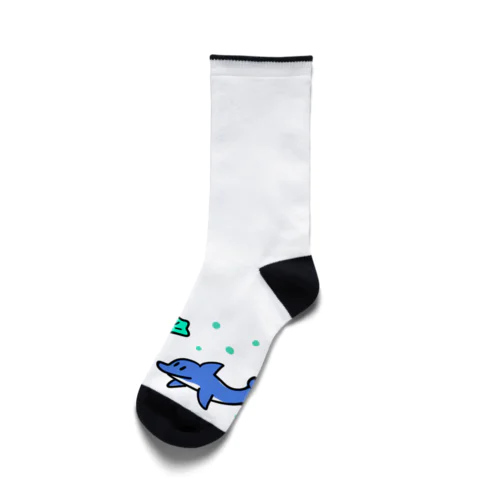 人魚姫と仲良しイルカ Socks