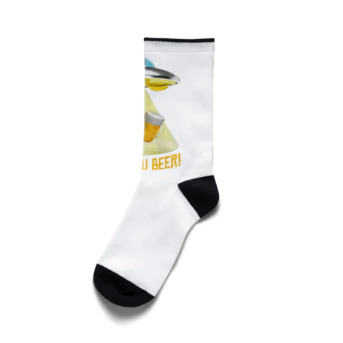 ビール泥棒👽🍻👽（飲酒運転ダメ。ゼッタイ。） Socks