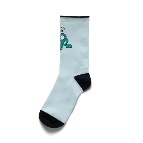 ソックス 海で遊ぼうと誘われた だりぃワニB Socks