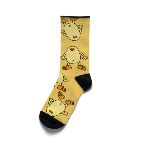 ひよこ人間ぴよのシンプル黄色いソックス Socks