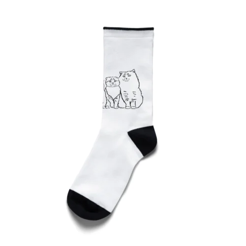 仲良し6キャット　線画 Socks