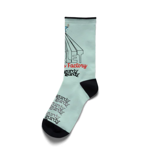 hurdy gurdy Socks SkyBlue ソックス