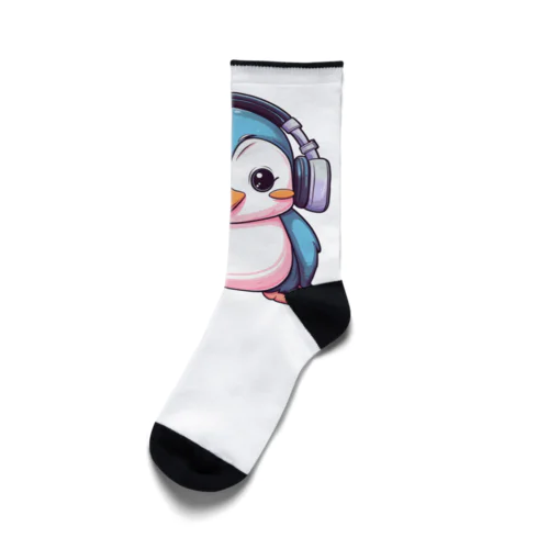 ヘッドホンを付けているペンギン Socks