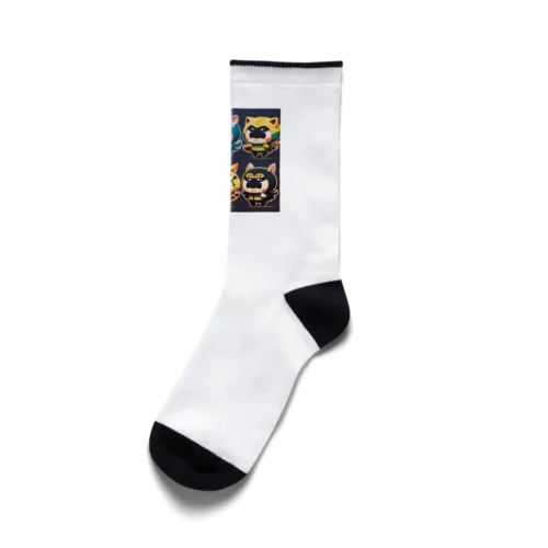 イカネコレンジャーズ Socks